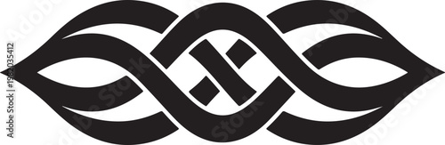 Celtic knot design, black vector knotwork, ornate border, abstract pattern