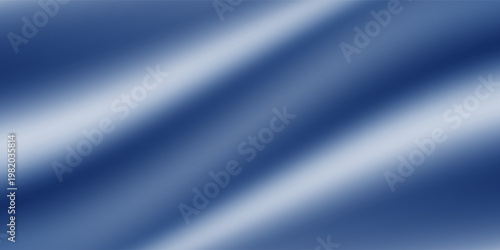 Abstract blue white luxury fabric wave background with copy space. Smooth liquid wave. Elegant shiny silk satin texture. Suit for wallpaper, cover, header, desktop, web, flyer. Vector illustration