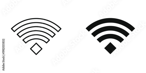 Comparison of wifi signal strength indicators with different signal bar fill styles