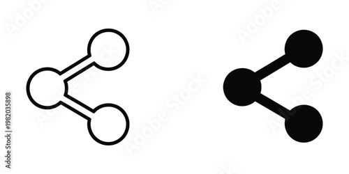 Comparison of filled and unfilled circular nodes connected by lines in a diagram