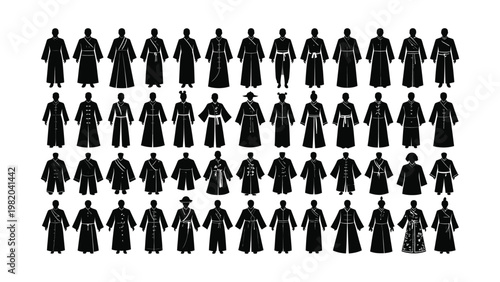 Collection of diverse people in various poses and outfits.