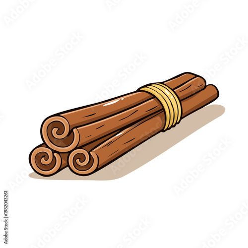 A bundle of fragrant cinnamon sticks tied together with natural twine, ready for cooking or baking.