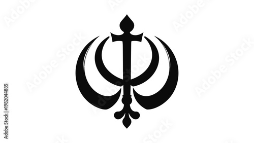 Khanda symbol of Sikh faith.