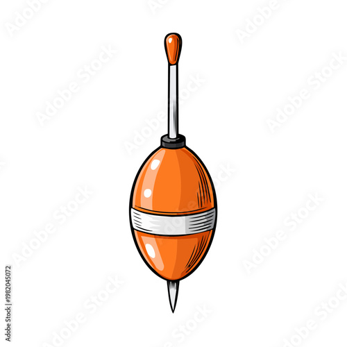 Orange Fishing Bobber for Angling and Recreation