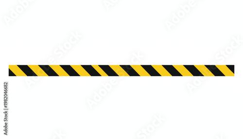 Black and yellow diagonal stripes pattern warning tape with ribbon element warning sign security background diagonal illustration