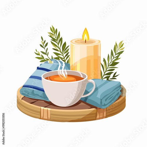 Tee-Ecke mit Duft und Kerzenlicht