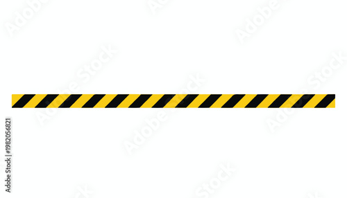 Yellow and black diagonal striped hazard tape with warning tape caution tape police line do not cross diagonal security boundary crime scene