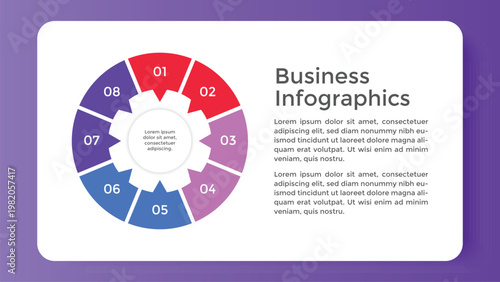 infographics business chart design template. You can place relevant content in the area, vector illustration.
