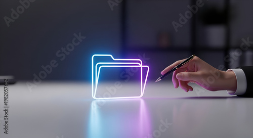 Artificial Intelligence Technology Concept with Laptop and Holographic Digital Interface, Data Analytics, Coding, Cyber Security, Machine Learning, Futuristic Business Innovation, Modern Digital Works