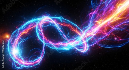 Abstract energy flow with vibrant colors and dynamic motion.