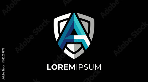 A bold shield logo showcasing security, trust, and innovation, suitable for branding solutions in finance, technology, and any security-focused industries.