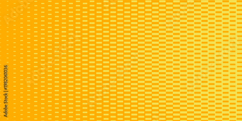 Yellow halftone pattern. Retro comic gradient background. Bright orange pixelated dotted texture overlay. Cartoon pop art faded gradient pattern. Vector backdrop for poster  banner  advertisement