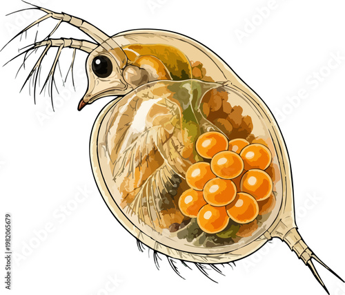 Daphnia magna illustration art