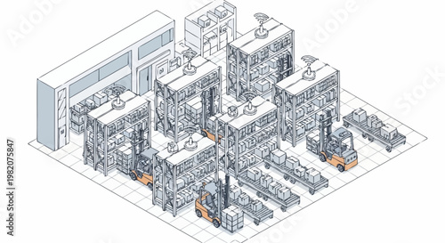 Industrial factory with machinery and equipment.