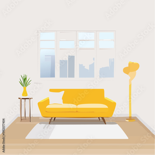 Minimalistischer Raum mit sanftem Duftkonzept