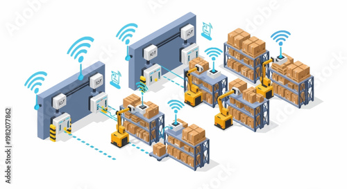 Industrial automation and logistics management system.