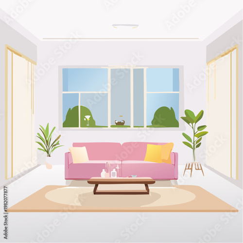 Minimalistischer Raum mit sanftem Duftkonzept