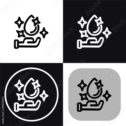 Wash hands icon symbol - Washing hands clean vector illustration.