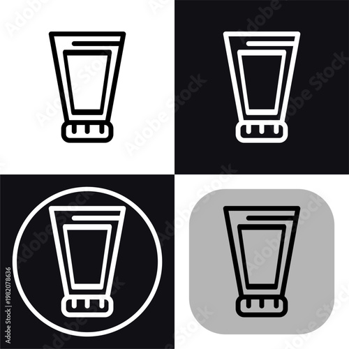Tooth paste icon symbol - Tooth paste for human hygiene treatment and brush teeth vector illustration.