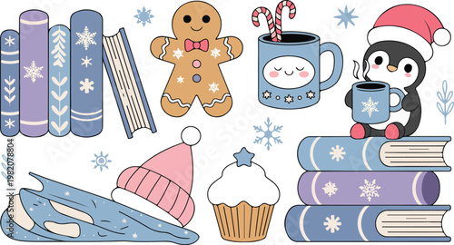 little girl with dog celebrating birthday party with cake and gifts illustration