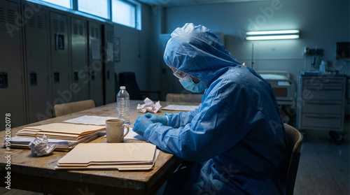 When Heroes Get Tired Doctor Resting After Long Emergency Duty