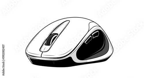 Minimal Mouse Outline Vector