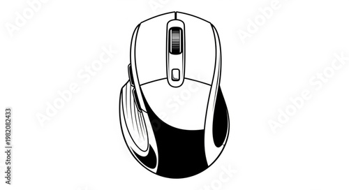 Tech Workspace Mouse Illustration