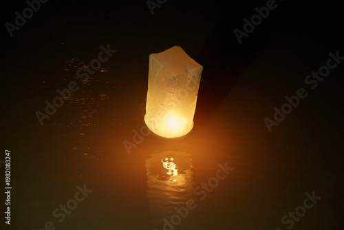 Vászonkép The lanterns of Yi Peng and Loi Krathong, celebrated in Chiang Mai each November