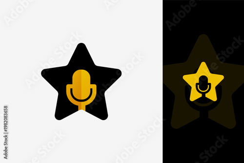 Premium Gradient Karaoke Logo Modern Music Singing Entertainment Brand Vibrant Identity Vector Template