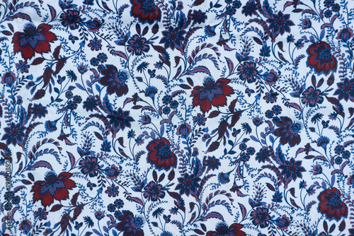 beautiful and colorful of art Indonesian color batik floral pattern