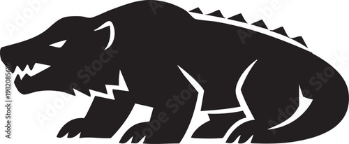 Vector of crocodile design on white background. Wild Animals. Reptile. Easy editable layered vector illustration.