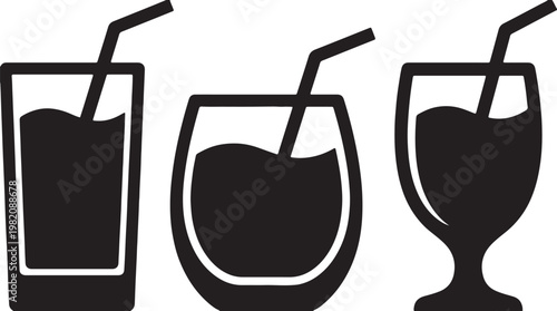 Vector illustration of a cold glass of lemonade and fruit juice cocktail design with a bar beverage icon symbol