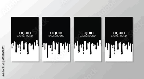 Liquid, modern, business card, templates, set