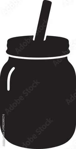 Isolated vector cartoon illustration of a black cast iron pot and pan with a metal kitchen spoon and a hot coffee beverage in a cup on white