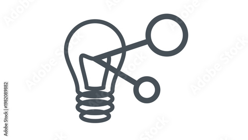 Networked lamp for decentralized information exchange and communal problem-solving. Dark line art for digital brainstorm hubs, linking concepts, and spread of inspirations.