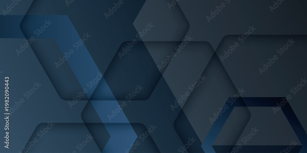 Obraz premium 3D abstract background with realistic hexagonal concave lines effect. Futuristic tech design with glowing geometric layers. Modern graphic design template. EPS. 3