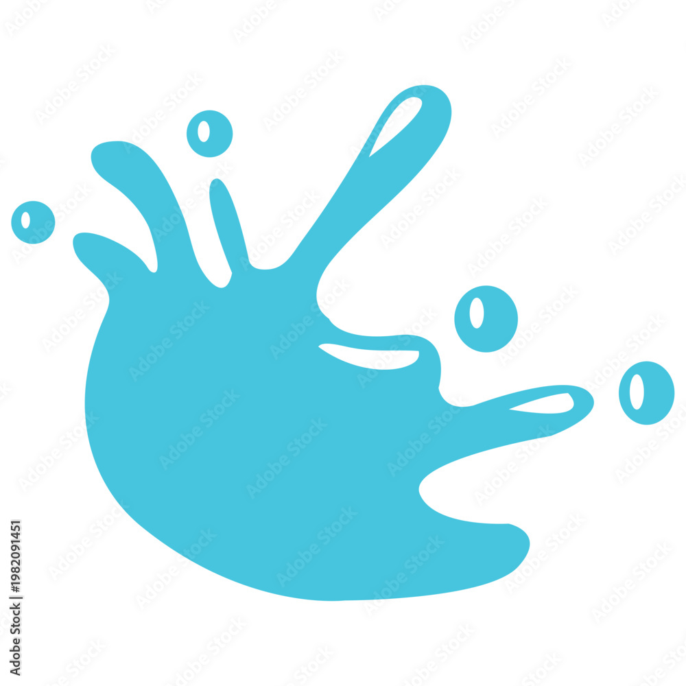 Obraz premium Heavy Curving Water Wave Splash Vector Element