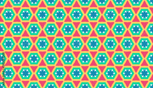 seamless pattern with colorful geometric shapes