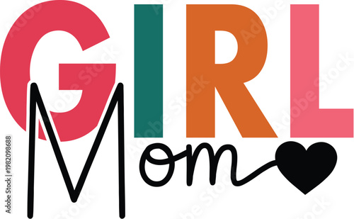 Girl Mom Svg Design