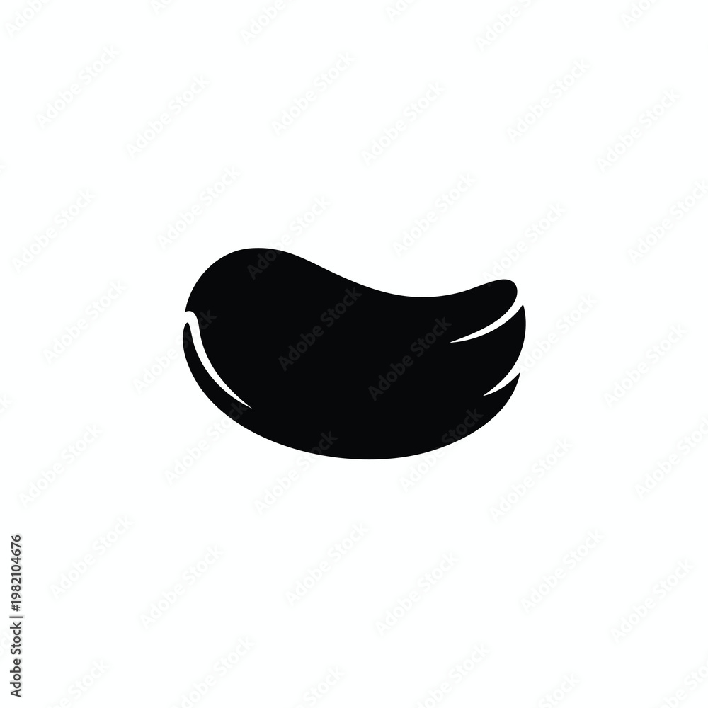 Fototapeta premium Minimalist Black and White Illustration of a Curved Object for Design and Branding