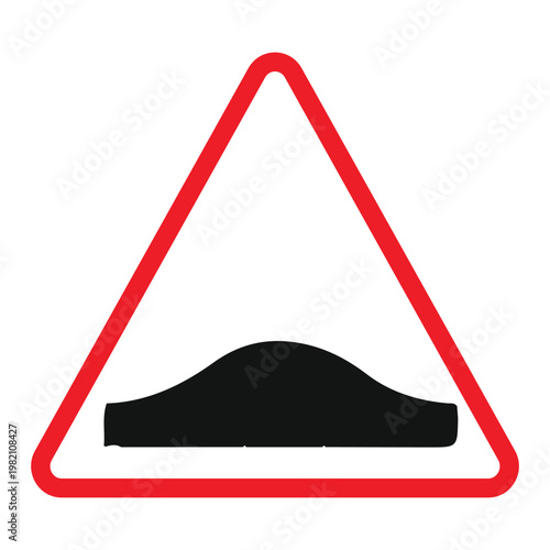 Caution speed ramps sign icon set warning for vehicle ramp speed control over ramps vector symbol