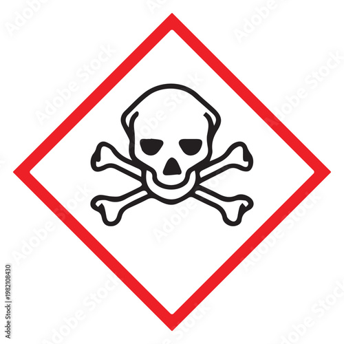 chemicals label pictograms symbol and hazard classes Acute toxicity severe Victor Art Illustrations