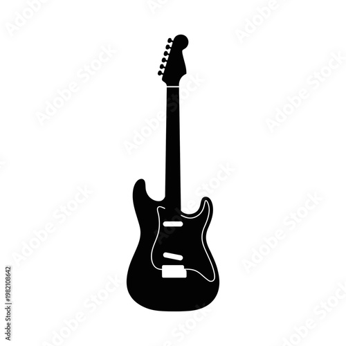 Electric guitar silhouette for musical inspiration