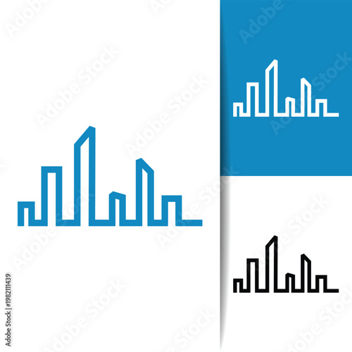 Urban Skyline Skyscraper Logo Design
