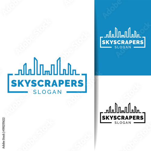 Modern Skyscrapers Logo Design Concept