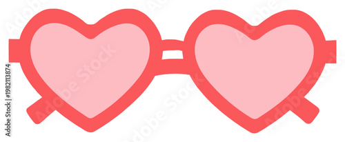 Eyewear with heart shapes provides a playful fashion statement for summer beach parties