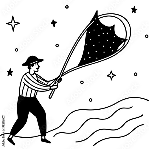 fisherman on the river