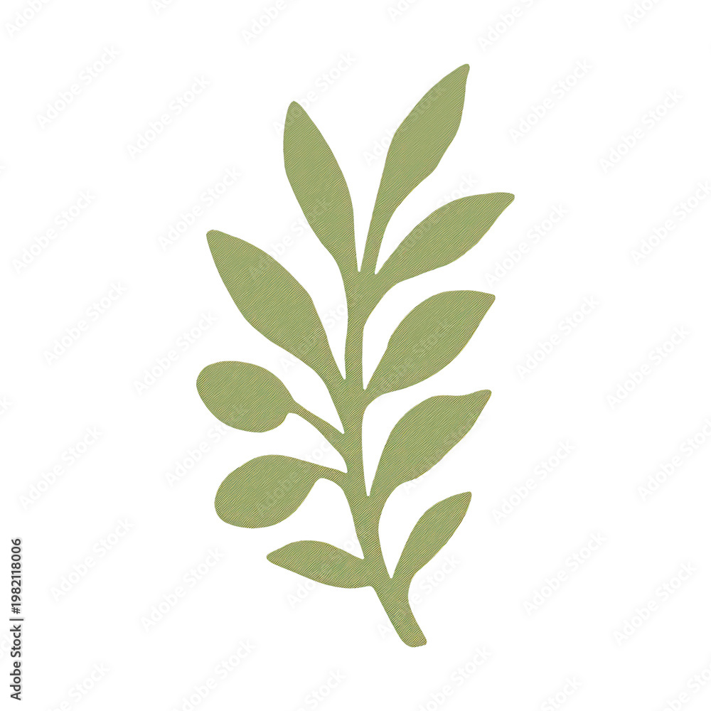 Obraz premium PNG Simple green leaf illustration.