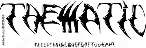 Thematic Extreme Metal Font Alphabet – Razor Claw Display Typeface with Sharp Aggressive Style for Death Metal Logos, Album Covers, Band Merch & Brutal Typography Design