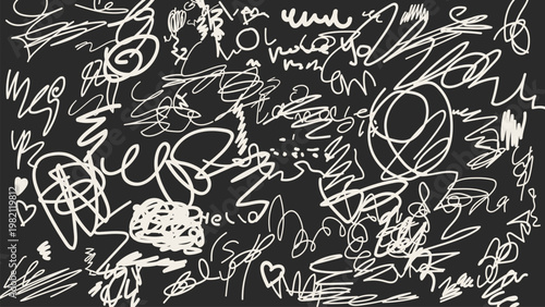 Scribbles abstract hand drawn background